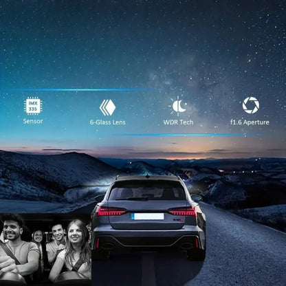 Dual-Dashcam (1080P) mit IR-Nachtsicht und Weitwinkelobjektiv