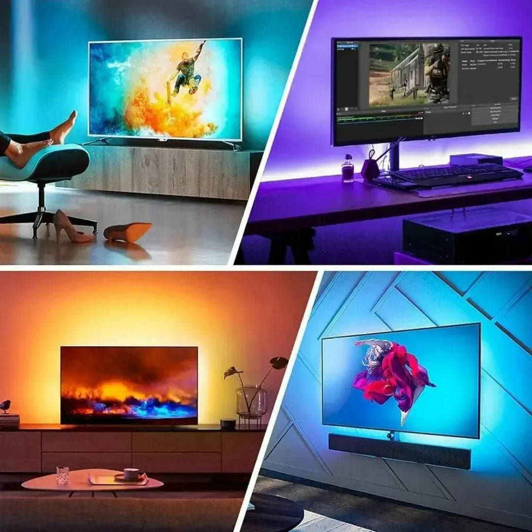 Flexibles 1m USB-LED-Streifenlicht: Perfekte Atmosphäre per Knopfdruck