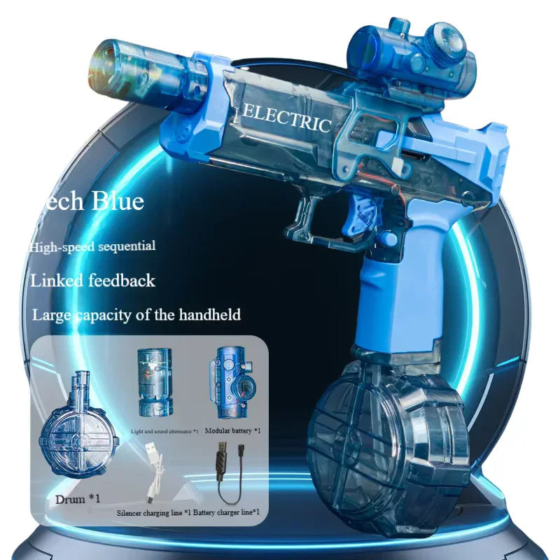 PowerBlaster – Elektrische Wasserpistole mit Lichteffekten - Kauftronik